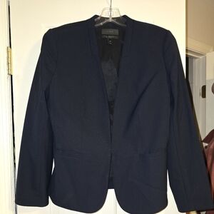 J. Crew Dark Collarless Navy Blue Women's Blazer